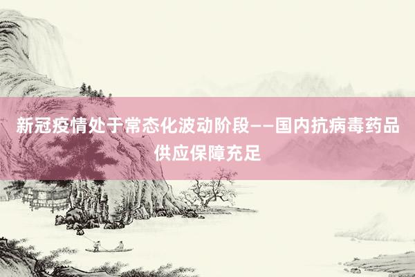 新冠疫情处于常态化波动阶段——国内抗病毒药品供应保障充足
