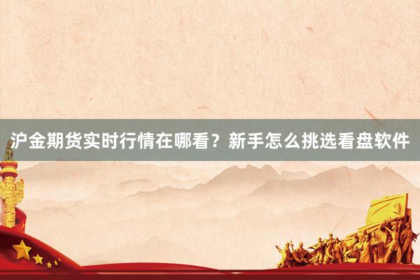 沪金期货实时行情在哪看？新手怎么挑选看盘软件