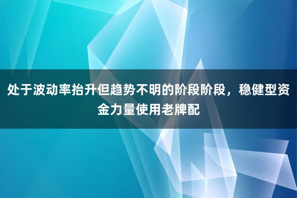 处于波动率抬升但趋势不明的阶段阶段，稳健型资金力量使用老牌配