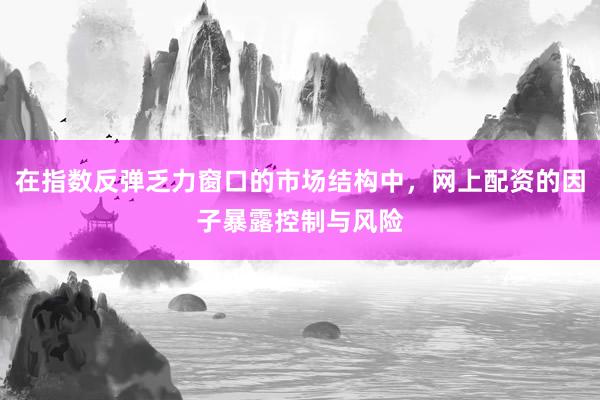 在指数反弹乏力窗口的市场结构中，网上配资的因子暴露控制与风险